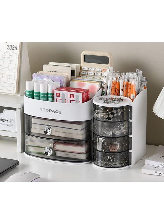 Bayleef Cosmetic Storage Box Desktop High-Level Dustproof Household Large Capacity Table Top Lipstick Skin Care Finishing Storage Rack - Image 5