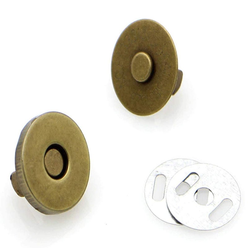 DIY Crafts DIY Crafts Pack 50 Pcs, Nickel Silver, Magnetic Snap Fasteners Clasps Buttons Handbag Purse Wallet Craft Bags Parts Accessories Pick Col (Pack 50 Pcs, Nickel Silver)  - Image 4