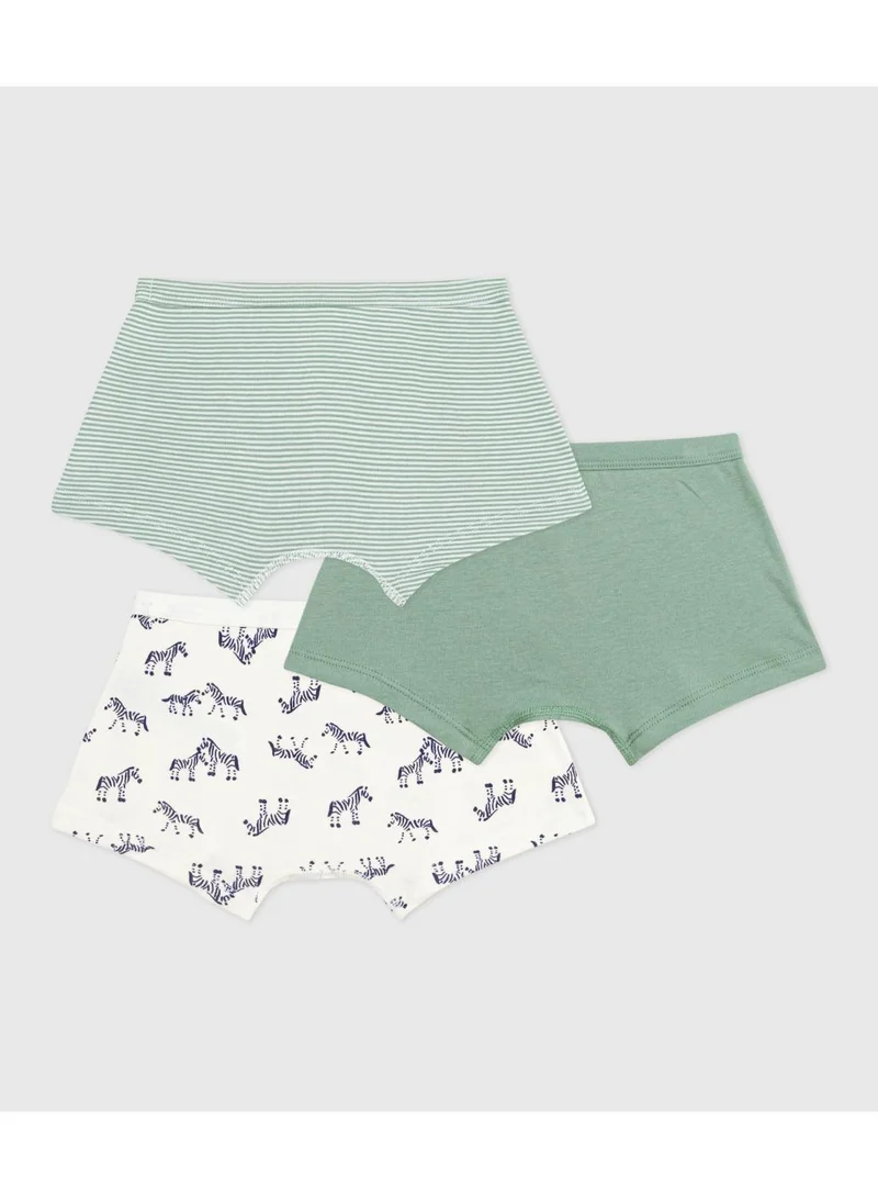 بيتي باتو بوكسرات قطنية بطبعات حمار وحشي للأطفال مع خصر مغطى