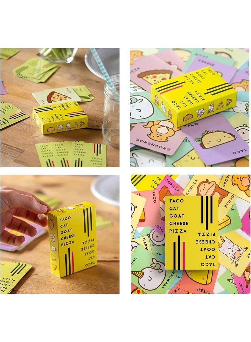GIOIO Taco Cat Goat Cheese Pizza Card Game, Family Gathering Card Game, Party Game for 2 to 8 Players, Fun Games for Friends and Family, Classic Cards Game for Camping & Travel - Image 2