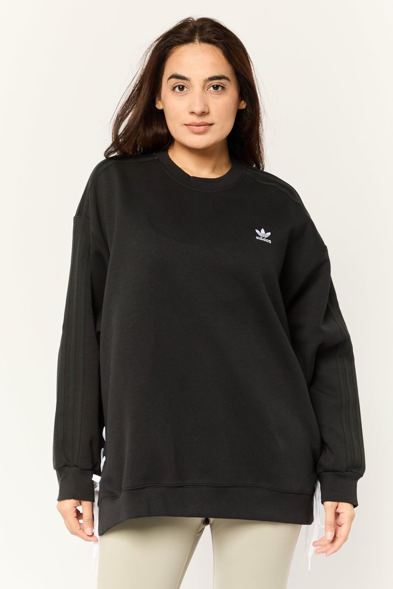 adidas Originals Women Sportswear Fit Long Sleeves Outdoor Sweatshirts, Black  - Image 1
