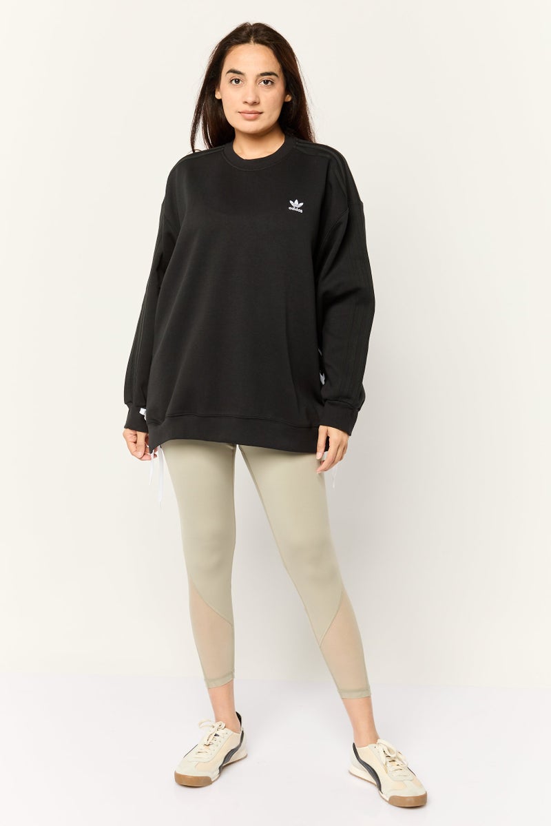 adidas Originals Women Sportswear Fit Long Sleeves Outdoor Sweatshirts, Black  - Image 2