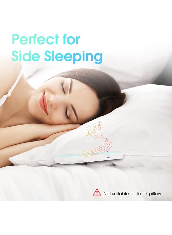 إيروريكس وسادة مكبر صوت ستيريو توصيل العظام المحمولة الصغيرة بلوتوث مكبرات صوت وسادة للنوم تحت وسادة مكبر صوت الأرق آلة ضوضاء بيضاء صغيرة مع وظيفة التوقيت - Image 4