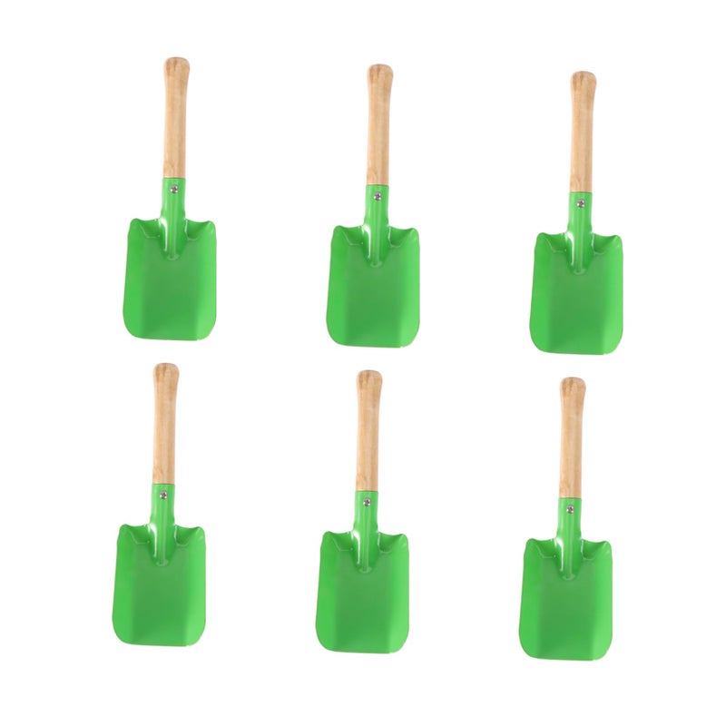 6Pcs Mini Gardening Shovels Green Ergonomic Planting Tools for Flower Potting and Bonsai Care - Image 2