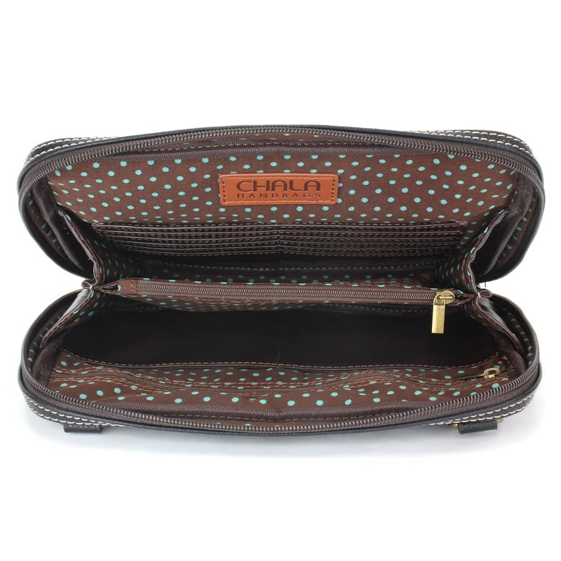 CHALA Companion Organizer Crossbody with Adjustable Strap and Built-In Wallet - Dragonfly - black - Image 4
