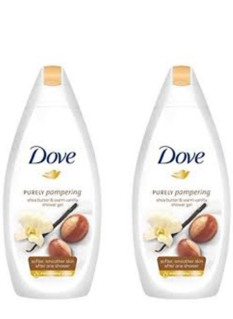 دوف غسول الجسم بزبدة الشيا والفانيليا الدافئة 500 مل قطعتين - Image 1