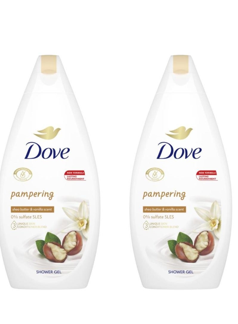 دوف غسول الجسم بزبدة الشيا والفانيليا الدافئة 500 مل قطعتين - Image 3