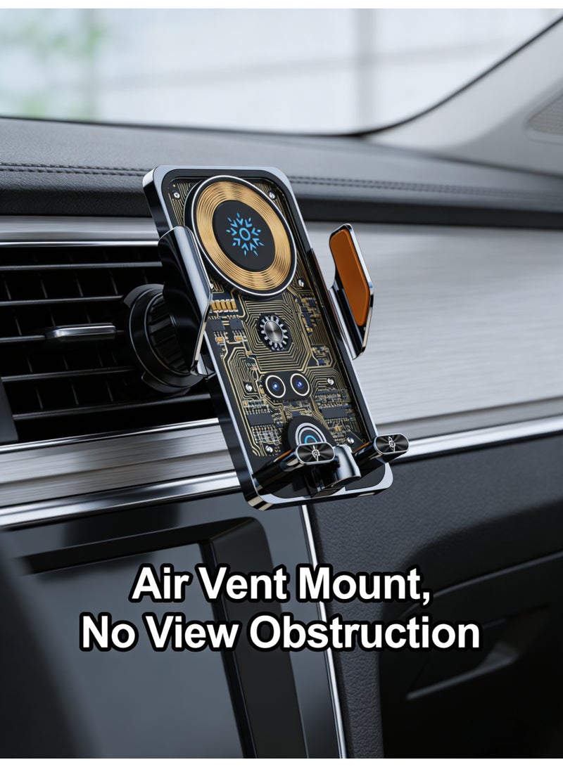 【Safety Guardian】One-Hand Operation Clip-On Car Mount | Infrared Sensing | Wireless Charging | Anti-Shake and Shockproof Design | First Choice for Focused and Safe Driving - Image 1
