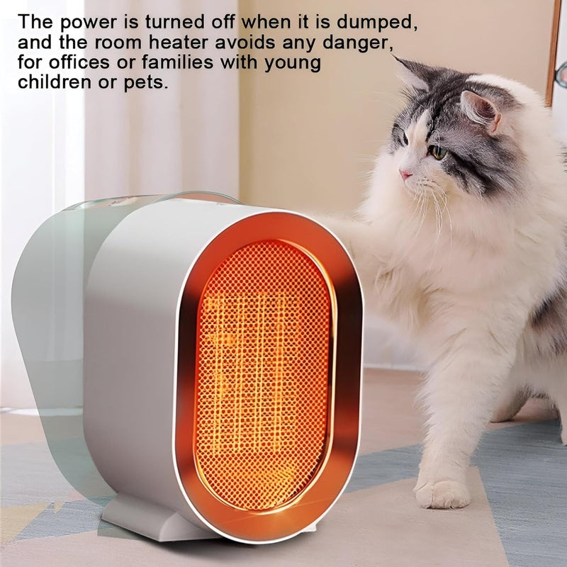 Egypt Hub | Happy Home 1200W Ceramic Blower Heater | Silent Electric Heater | Tilt Protection | 2 Heating Modes | Green - Image 3