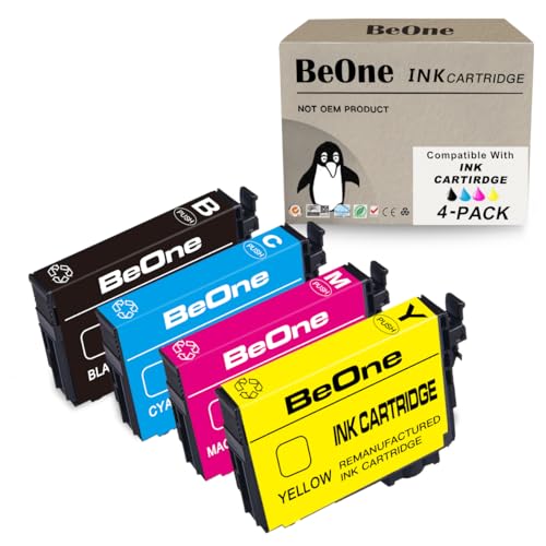 BeOne Remanufactured Ink Cartridges Compatible for 812 XL 812XL T812 T812XL to Use with Workforce Pro WF7310 WF7820 WF7840 ECC7000 Printer 4Pack 1 Black 1 Cyan 1 Magenta 1 Yellow - Image 1