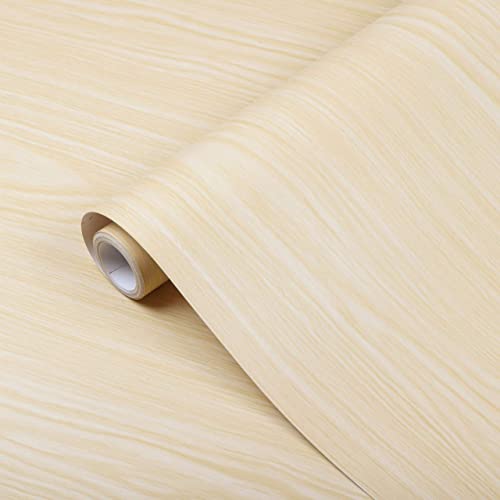 WALLTON Self Adhesive Wood Wallpaper for Furniture, Almirah, Table Top, Wardrobe, Kitchen, Cupboard Decal & Door| Kitchen Wall Paper Sticker DIY PVC Self Liner Vinyl Stickers. Yellow Brown, 16x36 Inch - Image 4