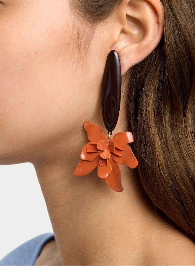 بارفوا أقراط زهرة ماكسي بالمينا