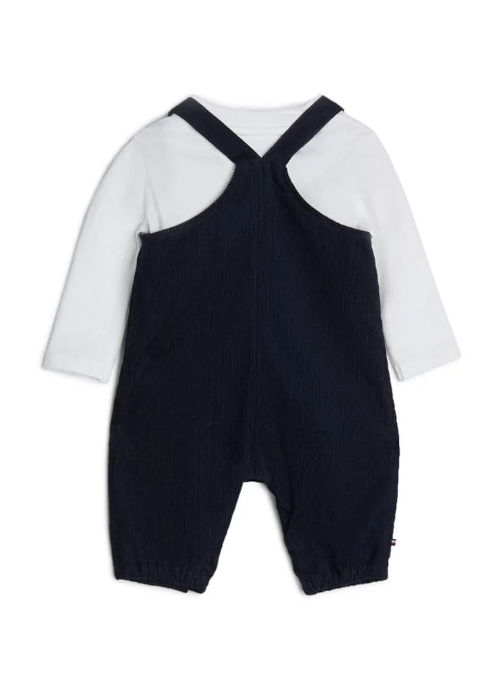 TOMMY HILFIGER MONOTYPE CORD DUNGAREE SET