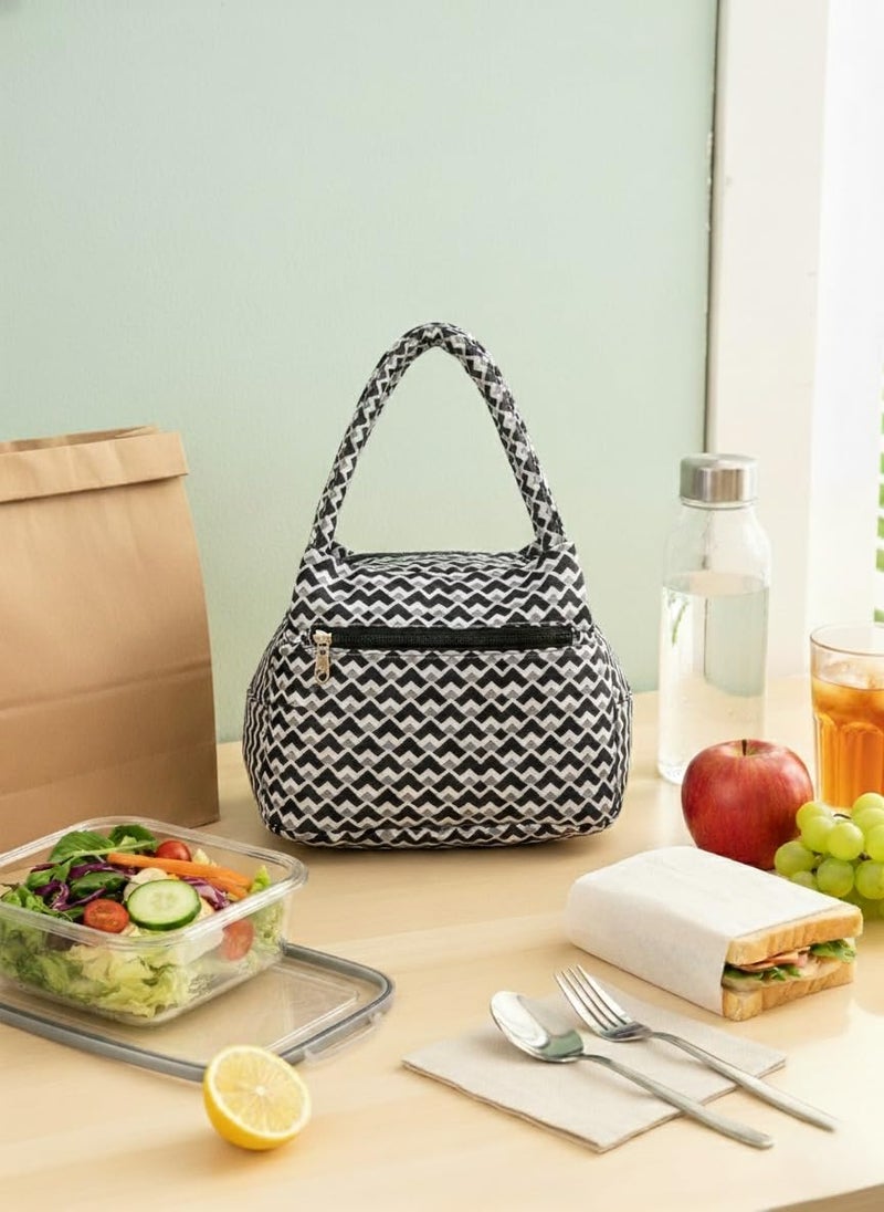 ENSAC Fabric Hand Lunchbag For Women | Trendy Shoulder Bag for Daily Use | Lightweight, Spacious & Stylish Lunch bag for Office, Shopping, & Travel Use - Image 2