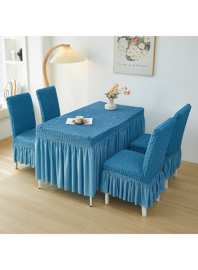 This luxurious, all-season 4-piece chair set, complete with a table cover and protective cover, is suitable for home and hotel use. - Image 1