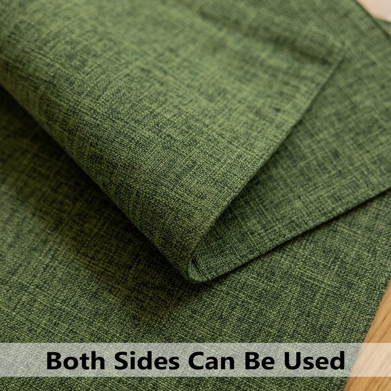 Demetex Cloth Placemats Green Set of 4 Vintage Textured Linen Place Mats Heat Resistant Plate Placemat for Kitchen Dinning Table, Green - Image 4