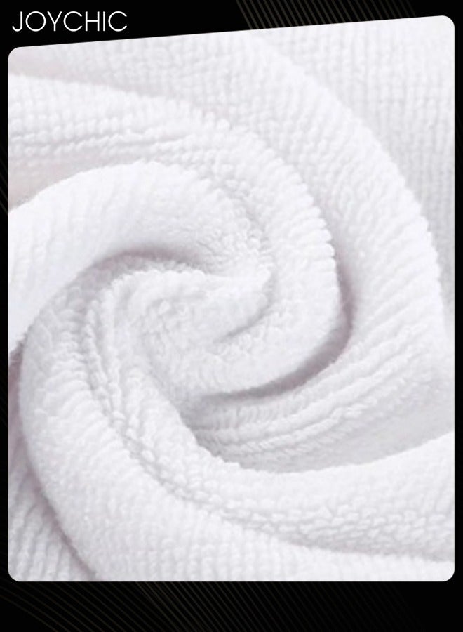 Joychic Women Solid Color Polyester Skin-friendly and Absorb- water Bathrobe Massage Stickers Suspenders Nightgown with Pockets for All Seasons White - Image 4