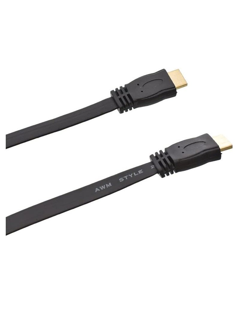 لافا كابل HDMI من لافا مسطح متوافق مع أجهزة بلاي ستيشن 4 /اكس بوكس / جميع شاشات التلفزيون / أي جهاز يحتوي على منفذ HDMI بطول 3.0m - Image 2