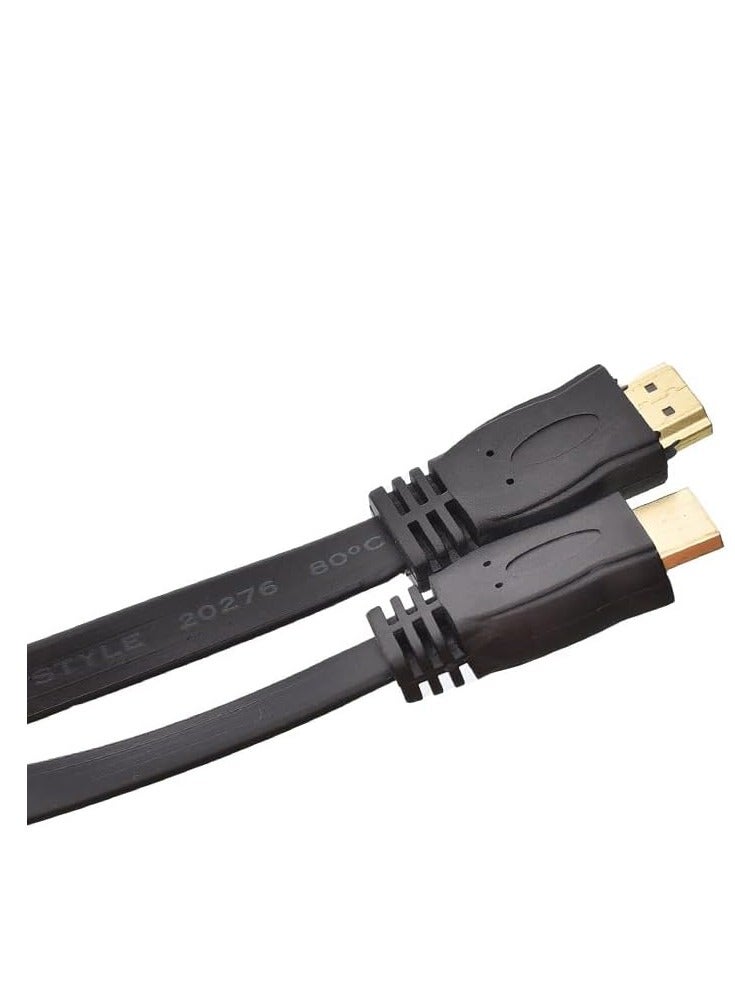 لافا كابل HDMI من لافا مسطح متوافق مع أجهزة بلاي ستيشن 4 /اكس بوكس / جميع شاشات التلفزيون / أي جهاز يحتوي على منفذ HDMI بطول 3.0m - Image 3