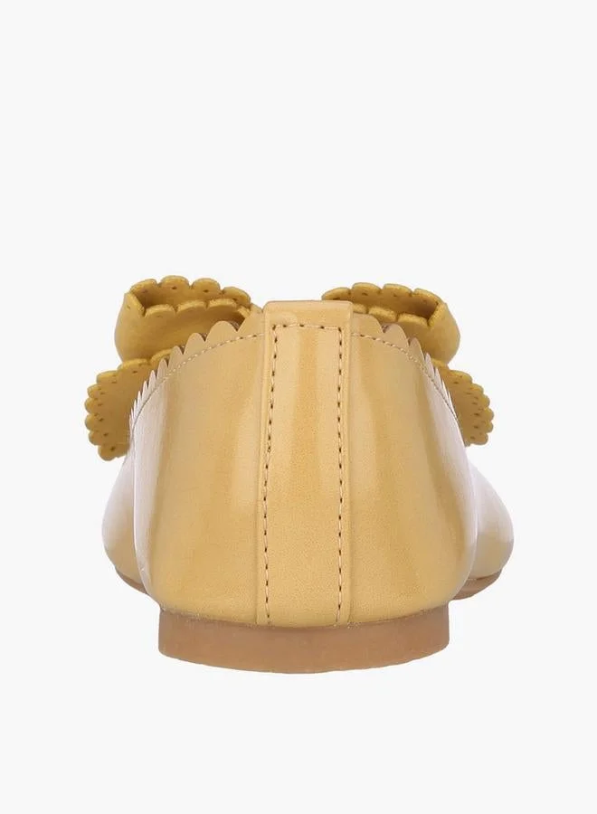 Flora Bella By Shoexpress YELLOW Girls Embellished Bow Ballerina Shoes for Women | Best Price UAE