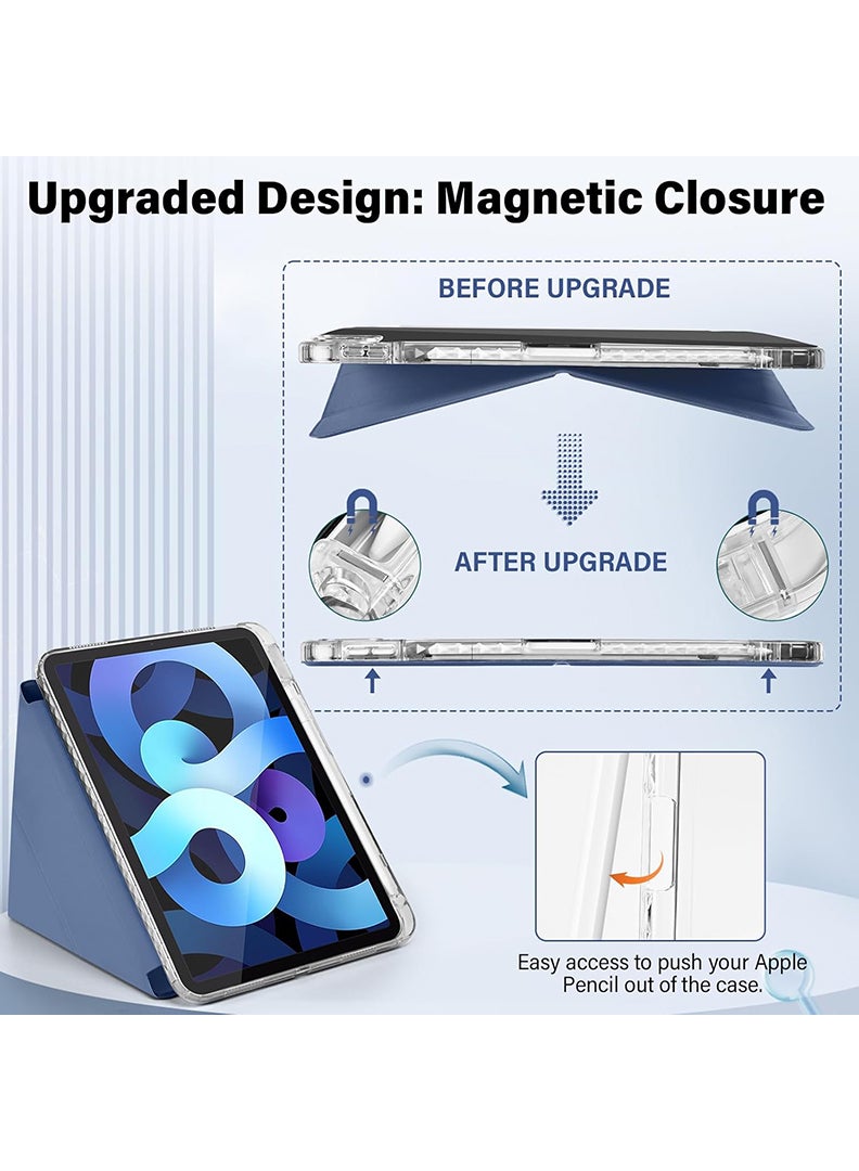 Theodor Case for iPad (A16) 11th 11 inch 2025 Gen iPad 11 Case/Case For iPad 10th Gen Case 2022 iPad 10 Case with Pencil Holder 8 Mutil Angles Folding Auto Wake/Sleep Transparent Shell Back with Pencil Holder Smart Cover for 11" iPad 11th 2025/10.9"iPad 10th Gen 2022- Purple - Image 4