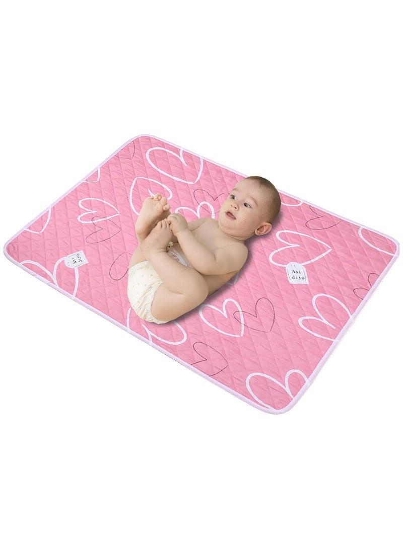 INSIJAM Baby Diaper Changing Pad Waterproof and Reusable Changing Pad Liners Soft Absorbent and Portable Changing Mat for Home Travel and Diaper Bags Machine Washable - Image 1