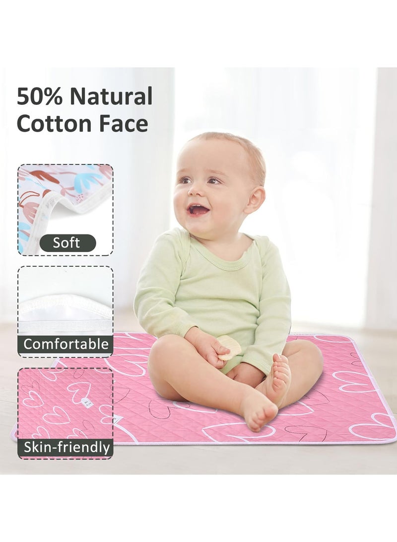 INSIJAM Baby Diaper Changing Pad Waterproof and Reusable Changing Pad Liners Soft Absorbent and Portable Changing Mat for Home Travel and Diaper Bags Machine Washable - Image 2