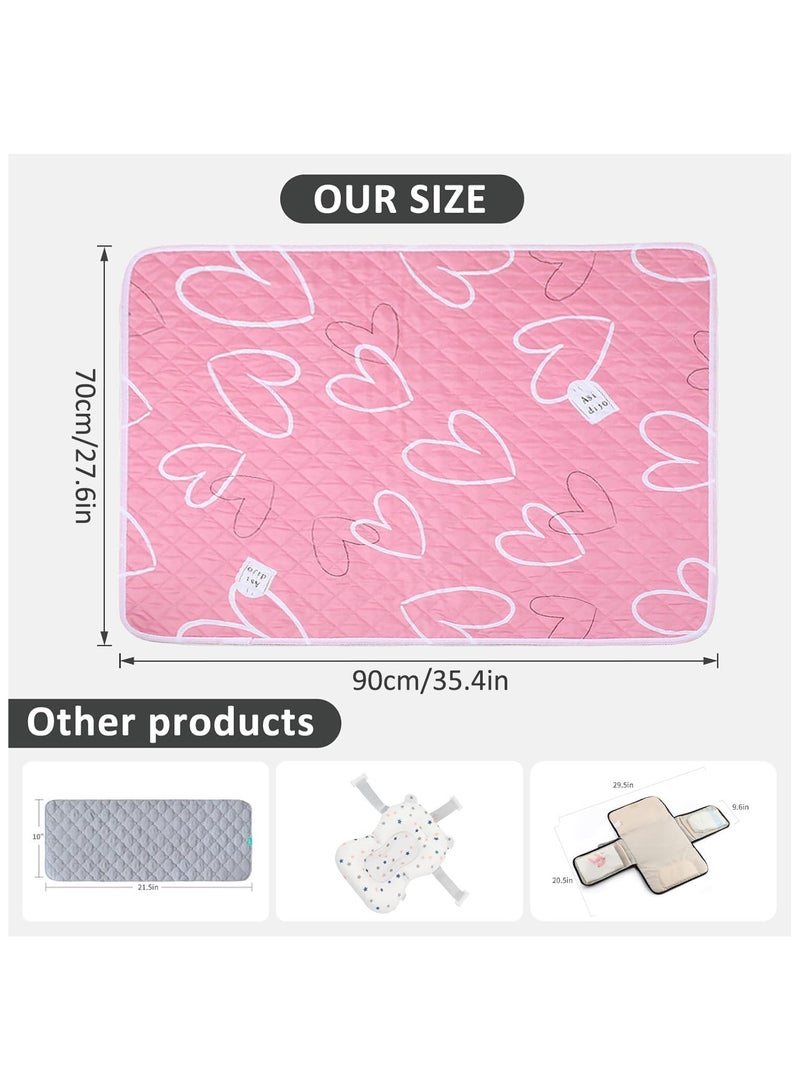 INSIJAM Baby Diaper Changing Pad Waterproof and Reusable Changing Pad Liners Soft Absorbent and Portable Changing Mat for Home Travel and Diaper Bags Machine Washable - Image 3