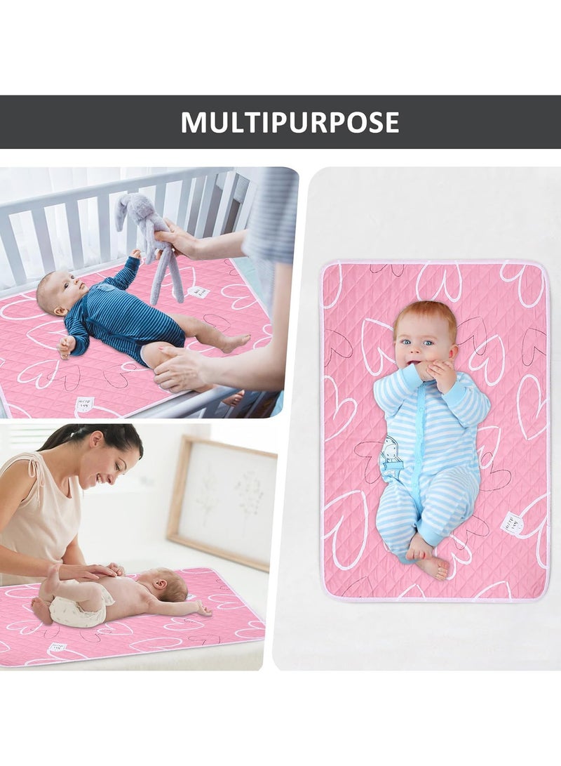 INSIJAM Baby Diaper Changing Pad Waterproof and Reusable Changing Pad Liners Soft Absorbent and Portable Changing Mat for Home Travel and Diaper Bags Machine Washable - Image 5