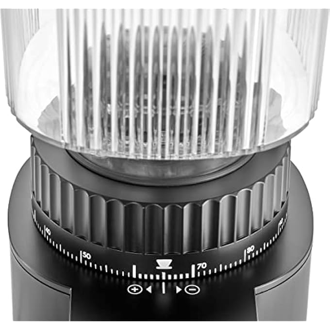 Zwilling Enfinigy Coffee Grinder Black 140 Grinding Options Via Dial Wheel Uniform Grinding Stainless Steel Conical Grinding Burr Grind Volume Setting 2 To 12 Cups Integrated Brush For Cleaning - Image 5