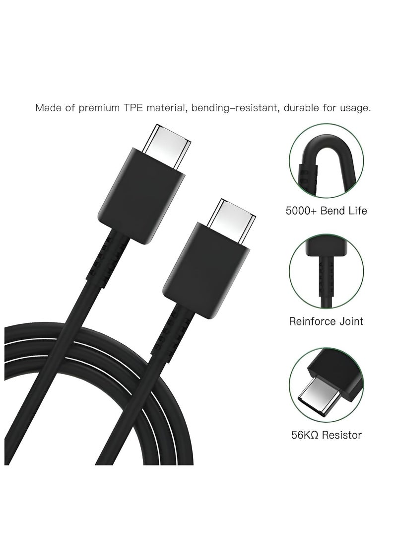 USB C to USB C Cable Fast Charging Cable Lead with E-Mark Chip Charger for iPad Pro 2020 for MacBook Pro 2020,Samsung Galaxy S20 S21 S22,Switch - Black - Image 5