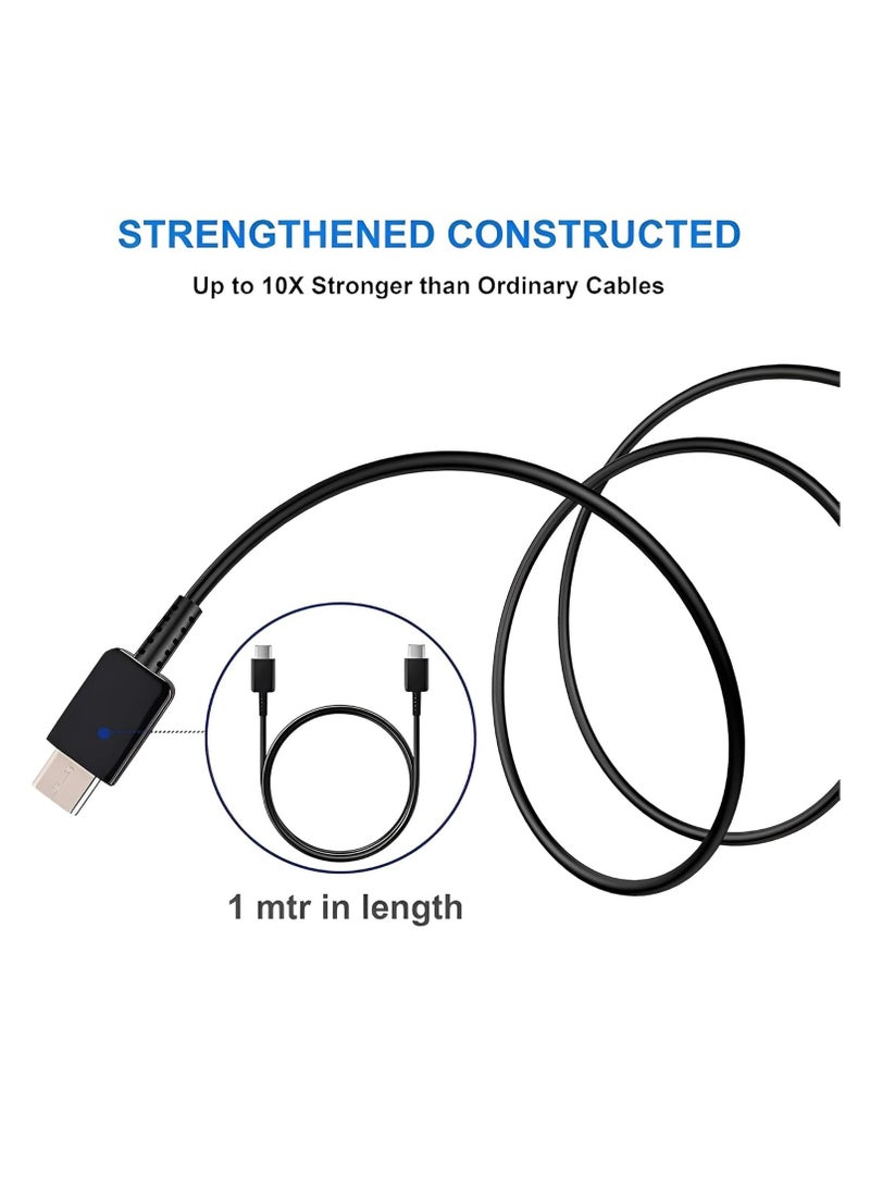 USB C to USB C Cable Fast Charging Cable Lead with E-Mark Chip Charger for iPad Pro 2020 for MacBook Pro 2020,Samsung Galaxy S20 S21 S22,Switch - Black - Image 4