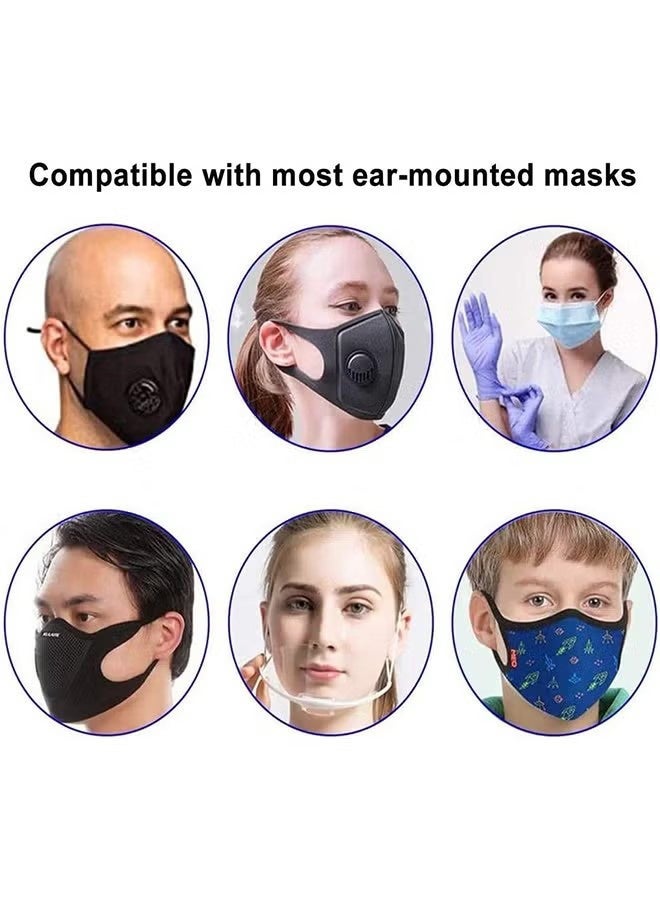 Ba Love 20 Pcs Mask Extension Strap Ear Strap Hook Adjustable Anti-Slip Ear Grips Band Extender Ear Protector for Girls,Women, Adults and Children (Black) - Image 4