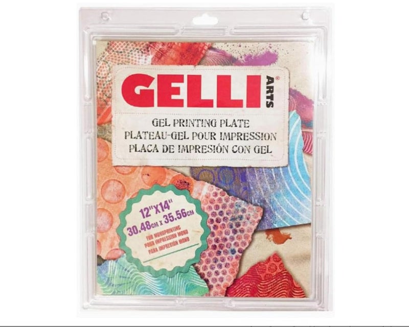Gelli Arts Gel Printing Plate - Art, Crafts, Printmaking with Stencils & Stamps, Clear, Reusable Monoprinting Plate, Easy to Clean, Non-Toxic, and Beginner Friendly, 12" x 14" - Image 1