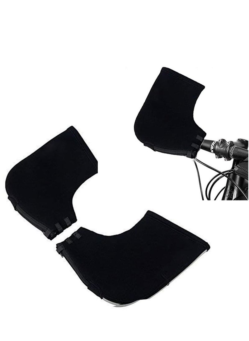 KASTWAVE - Mountain Bike Handlebar Mittens Gloves, Winter Unisex Bicycle Hands Warmer Covers Handlebar Mittens Bicycle Pogies Mitts Winter Thermal Cover Cycling Hand Warm Windproof Mittens for Mountain Bike - Image 1