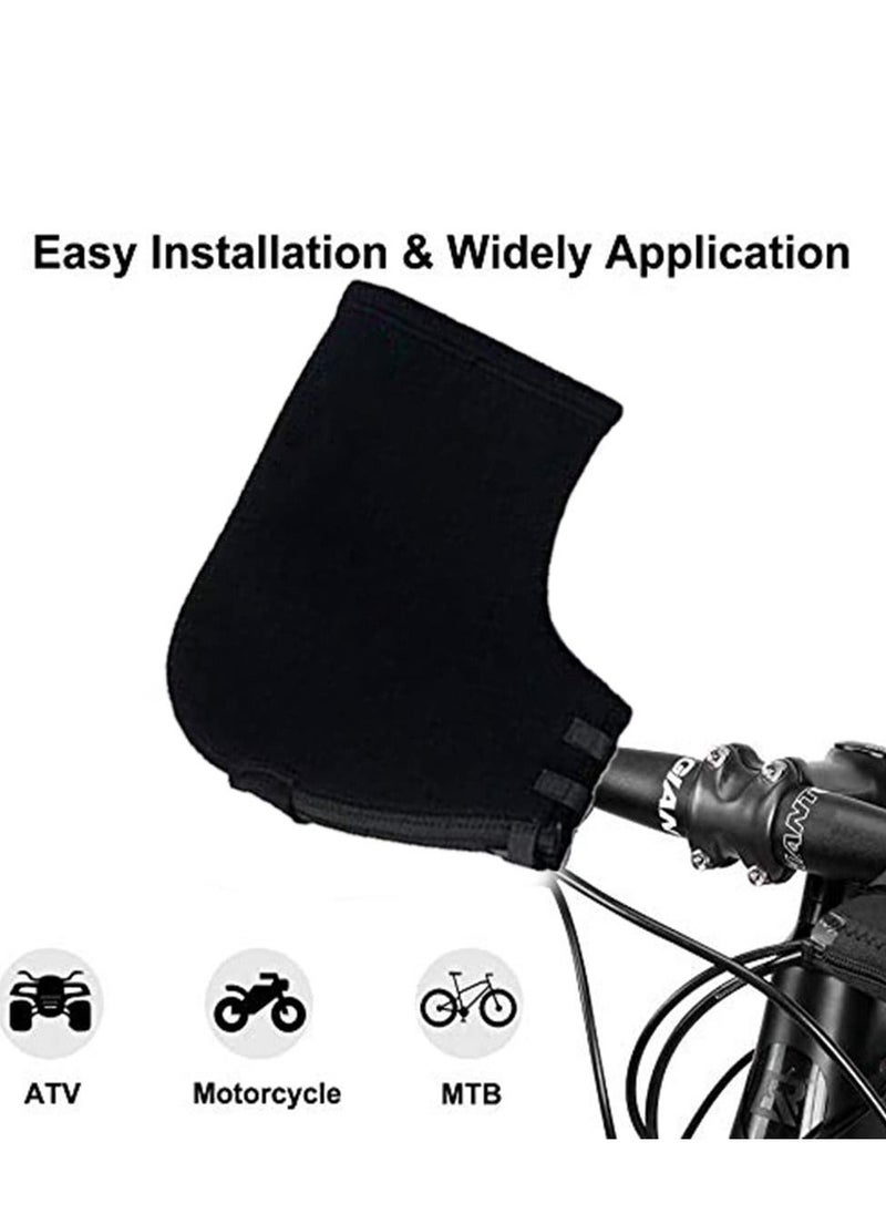 KASTWAVE - Mountain Bike Handlebar Mittens Gloves, Winter Unisex Bicycle Hands Warmer Covers Handlebar Mittens Bicycle Pogies Mitts Winter Thermal Cover Cycling Hand Warm Windproof Mittens for Mountain Bike - Image 1