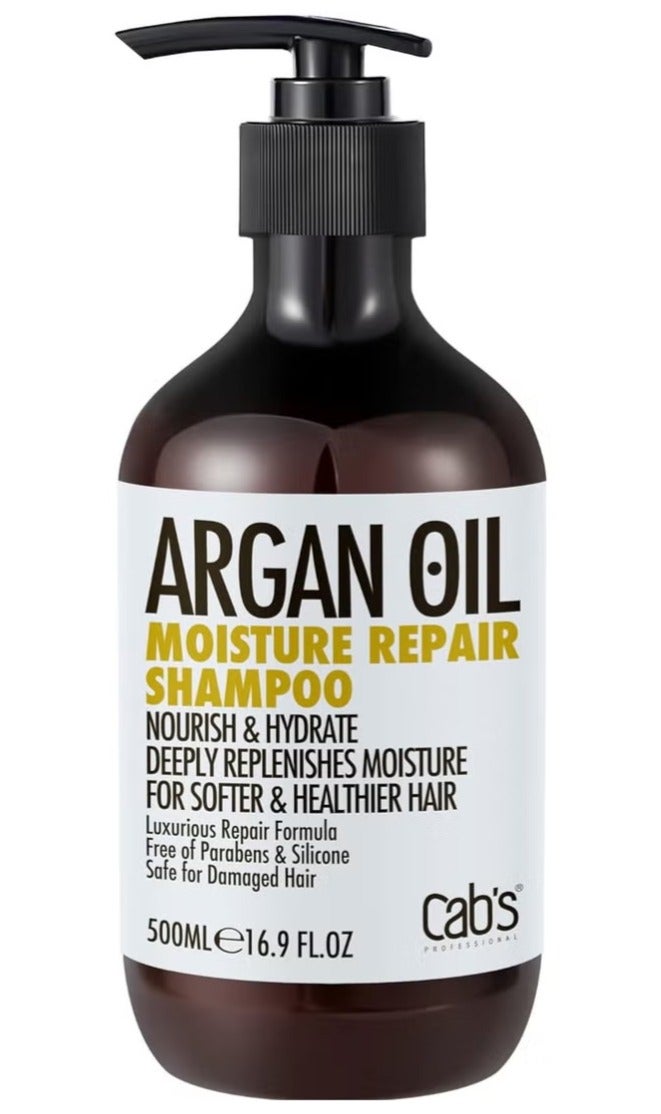 Cab's Moisture Repair Shampoo 500ml - Restorative & Volumizing for Women and Men, Best Gift for Damaged, Dry, Color-treated or Frizzy Hair - Paraben Free / Anti-Aging Hair Care - 16.9 fl oz - Image 1