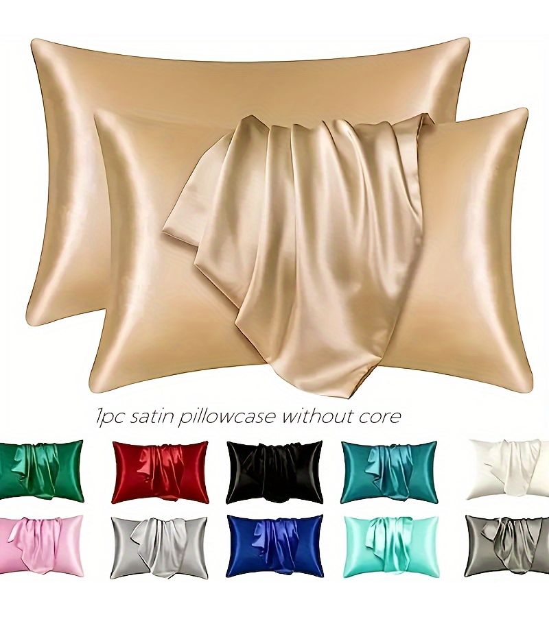 1pc Premium Soft Satin Pillowcase Sea Blue 15.75 Inch - Image 3
