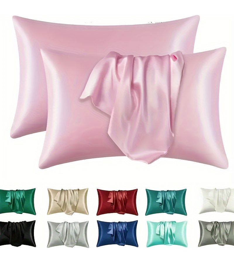 1pc Premium Soft Satin Pillowcase Sea Blue 15.75 Inch - Image 4