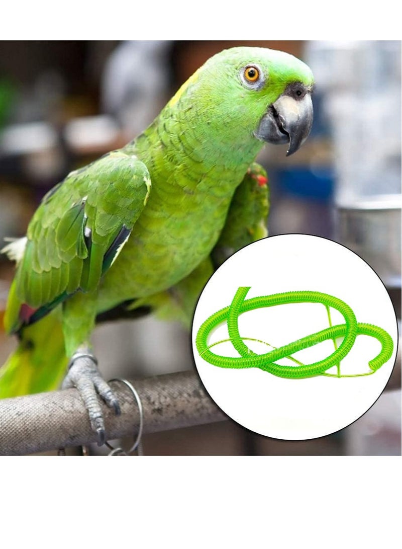 KASTWAVE Parrot Flying Rope, 6 Meters Parrot Foot Chain Flying Training Leash Outdoor，Anti-Bite Elastic String Training Harness With 3 Parrot Foot Rings ﻿ - Image 2