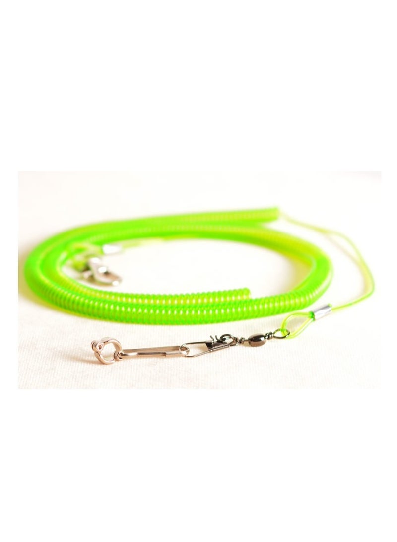 KASTWAVE Parrot Flying Rope, 6 Meters Parrot Foot Chain Flying Training Leash Outdoor，Anti-Bite Elastic String Training Harness With 3 Parrot Foot Rings ﻿ - Image 3