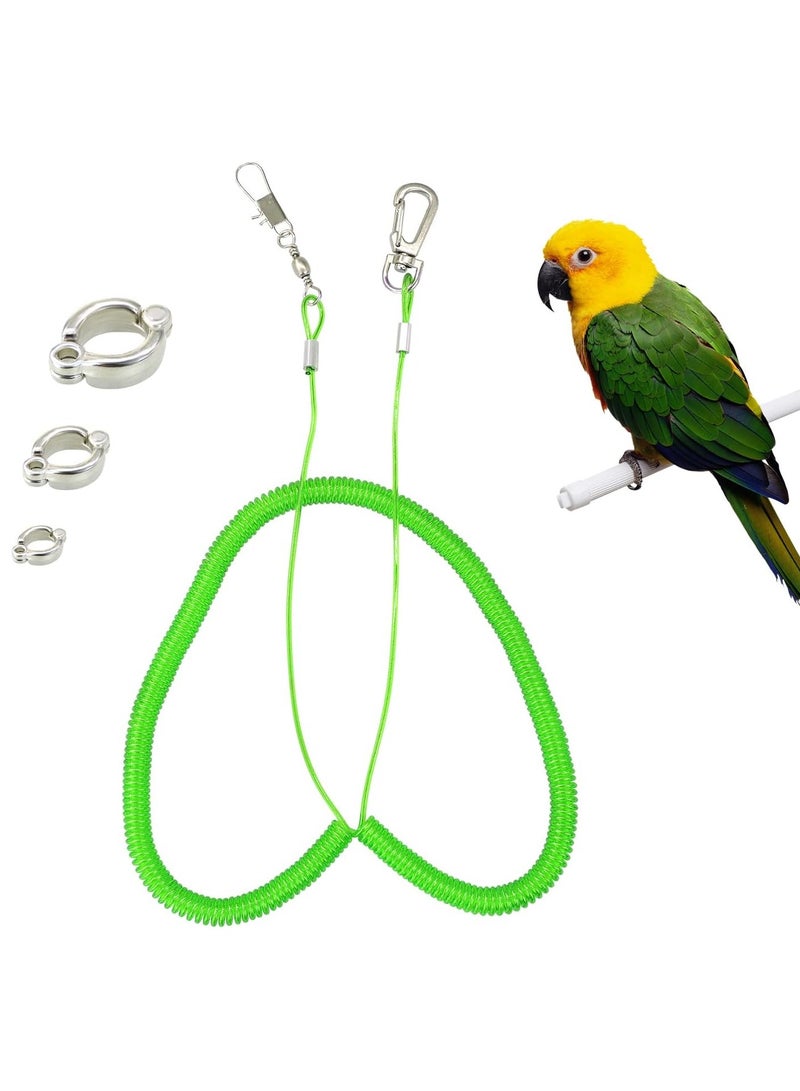 KASTWAVE Parrot Flying Rope, 6 Meters Parrot Foot Chain Flying Training Leash Outdoor，Anti-Bite Elastic String Training Harness With 3 Parrot Foot Rings ﻿ - Image 1