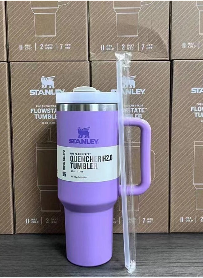 Stanley - Quencher H2.0 Stainless Steel Vacuum Insulated Tumbler with Lid and Straw for Water, Iced Tea or Coffee, Smoothie and More,  40oz/1.18L - Image 1