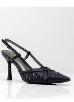 LAMARAPARIS Slinky closed strippy 6cm heel sling back black  - Image 1
