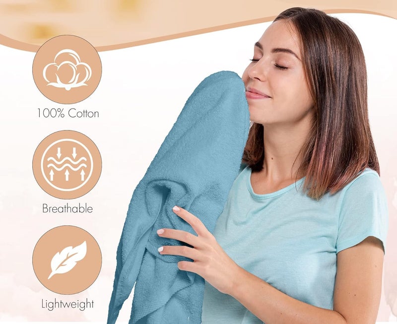 KAHAF COLLECTION ECO Towel KAHAF Collection Pack of 6 Bath Towels 27 x 54 Inches, 100% Cotton, Larger & Lighter Weight, Quicker to Dry, Super Soft and Absorbent, Perfect for Bathroom (Multicolor) - Image 2