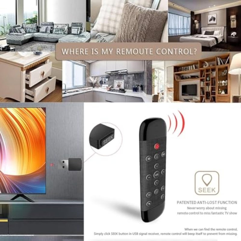 ماوس هوائي للتلفزيون عن بعد، W2 Pro Air Mouse Universal TV Remote، 2.4G 3 في 1 لوحة مفاتيح لاسلكية صغيرة مع لوحة لمس للتلفزيون الذكي - Image 5
