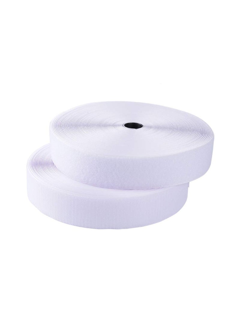Missyoung Sew on Hook and Loop Tape 34 Inch Width NonAdhesive Sticky Back Sewing Fastening Tape Nylon Fabric Fastener Interlocking Tape Sewing Fasteners for Sewing DIY Crafts White 164FT 