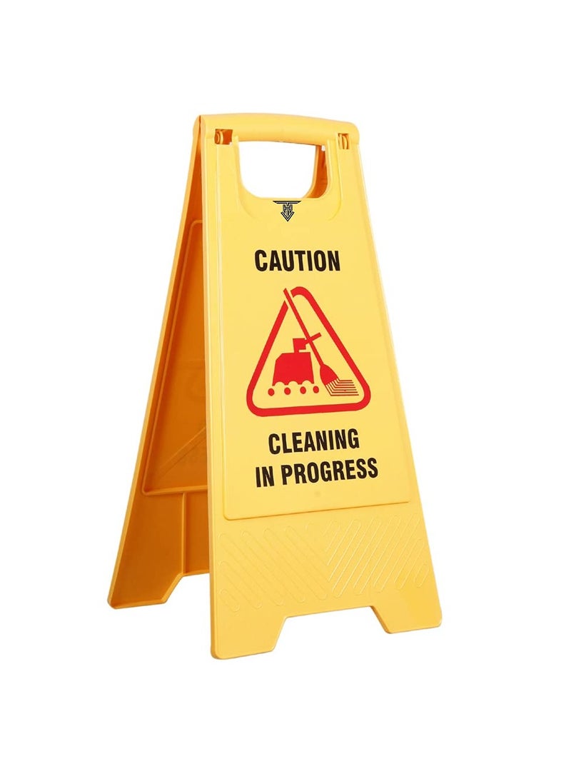 Foldable Caution Floor Sign Board pack of 2Pcs CLEANING IN PROGRESS  - Image 2