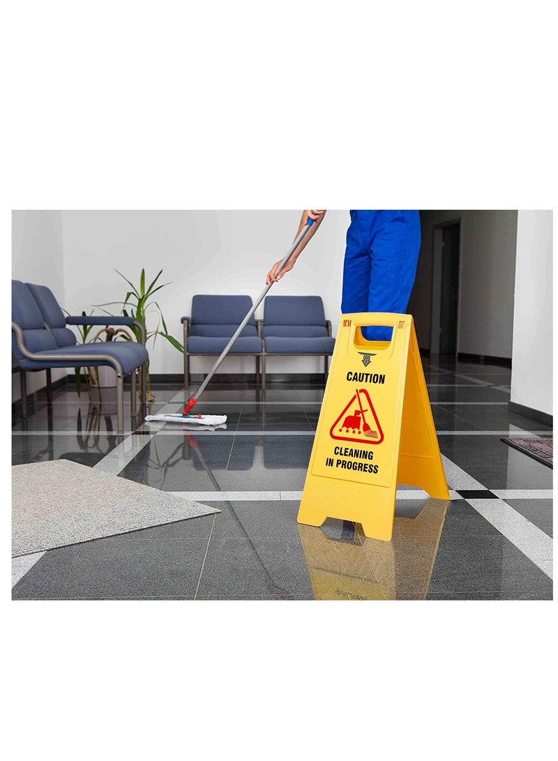 Foldable Caution Floor Sign Board pack of 2Pcs CLEANING IN PROGRESS  - Image 5