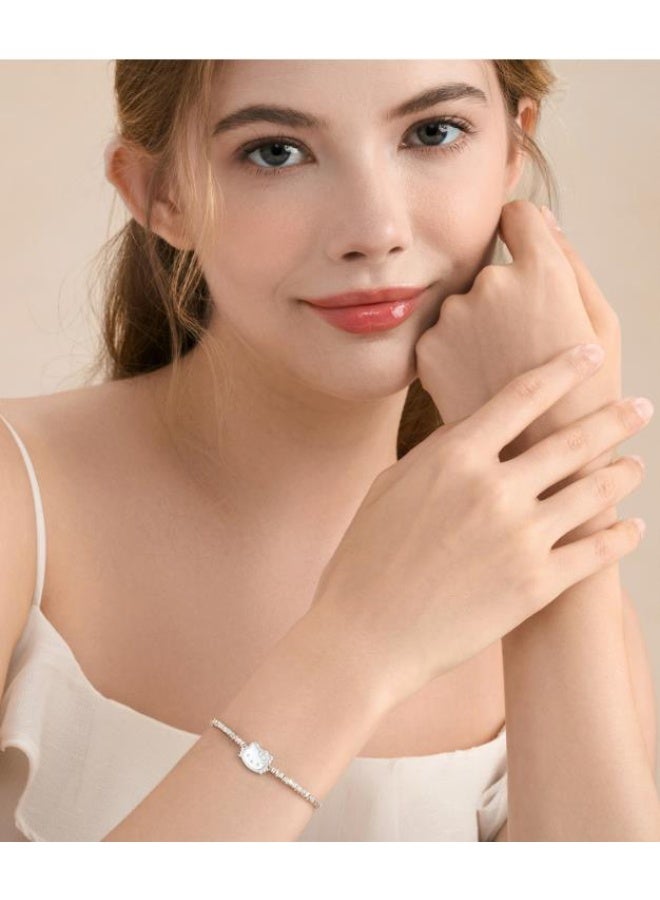 زجو مخصصة S925 الفضة الإسترلينية طبقات سوار هدية عيد ميلاد لطيف - Image 2